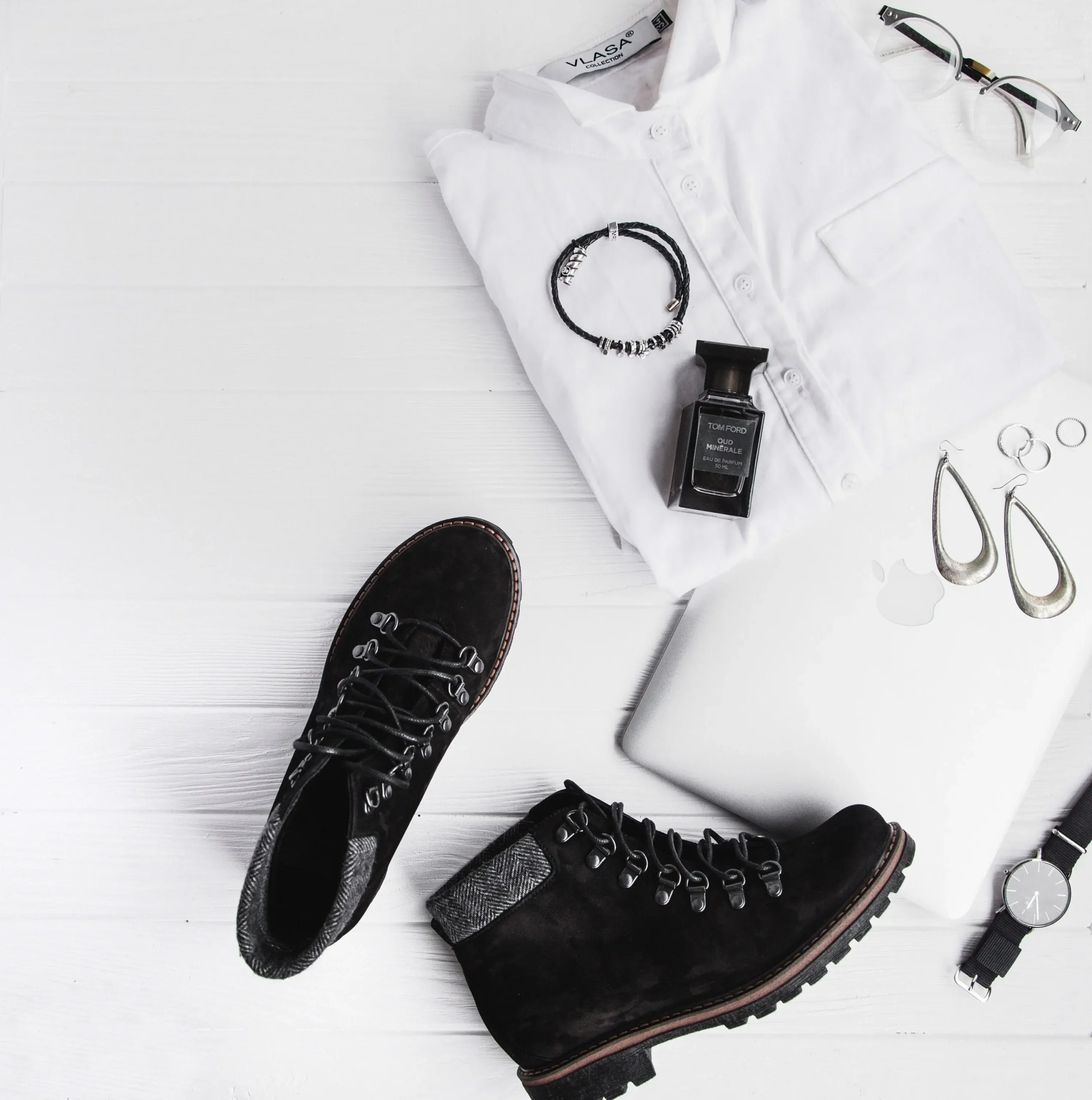 Women’s Black Nubuck Handmade Hiker Boots