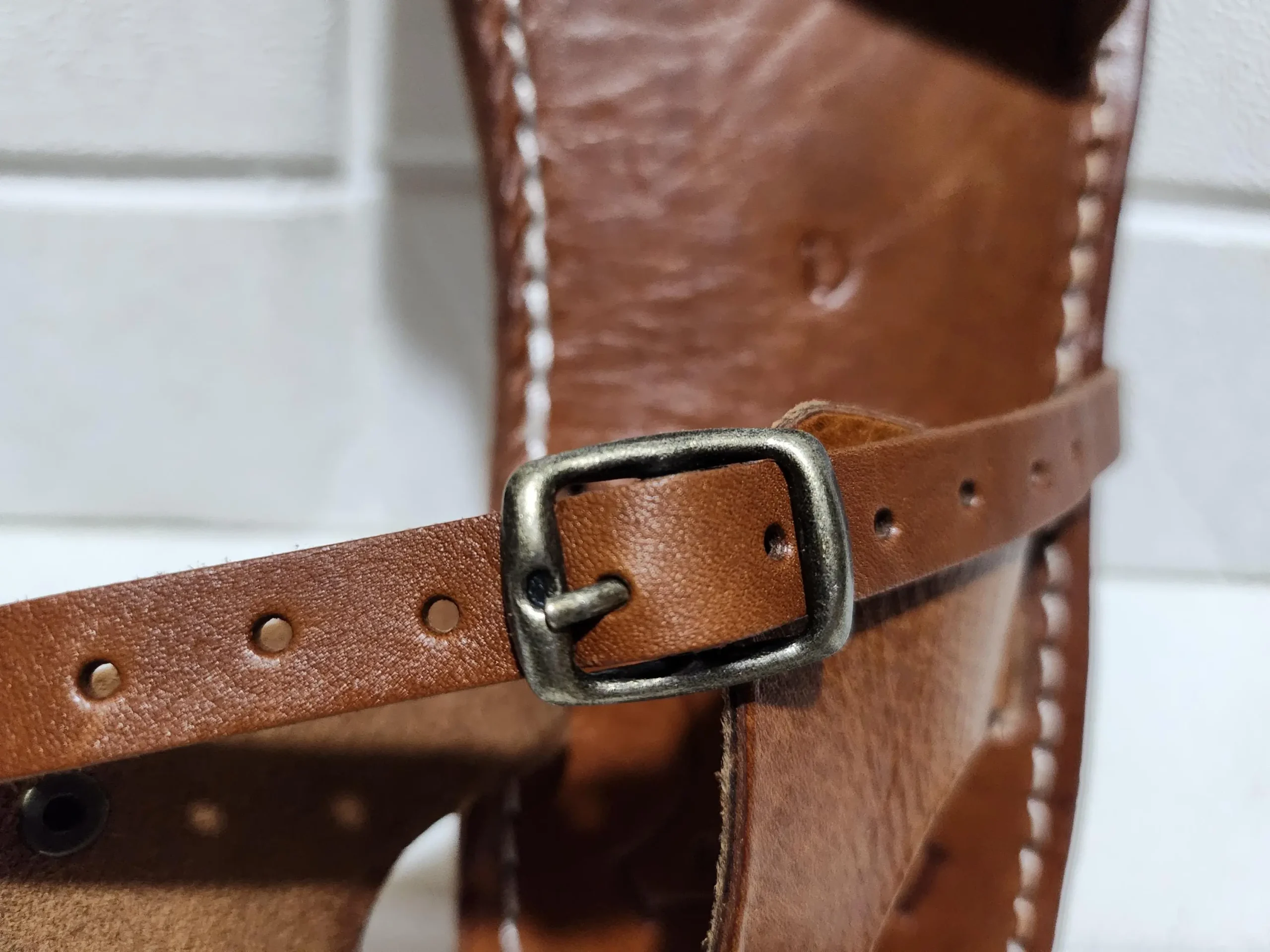 Women’s Buckled Moroccan Leather Summer Flats