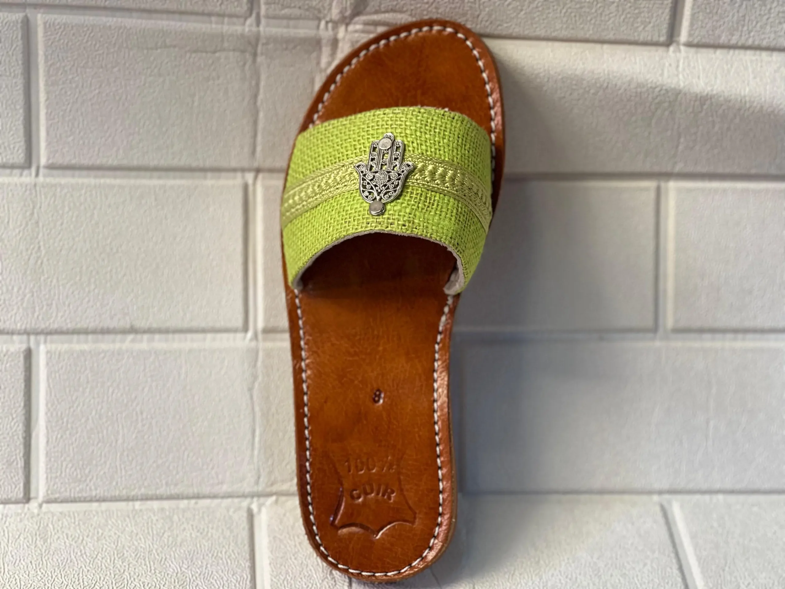 Women’s Turquoise Hamsa Moroccan Leather Sandals