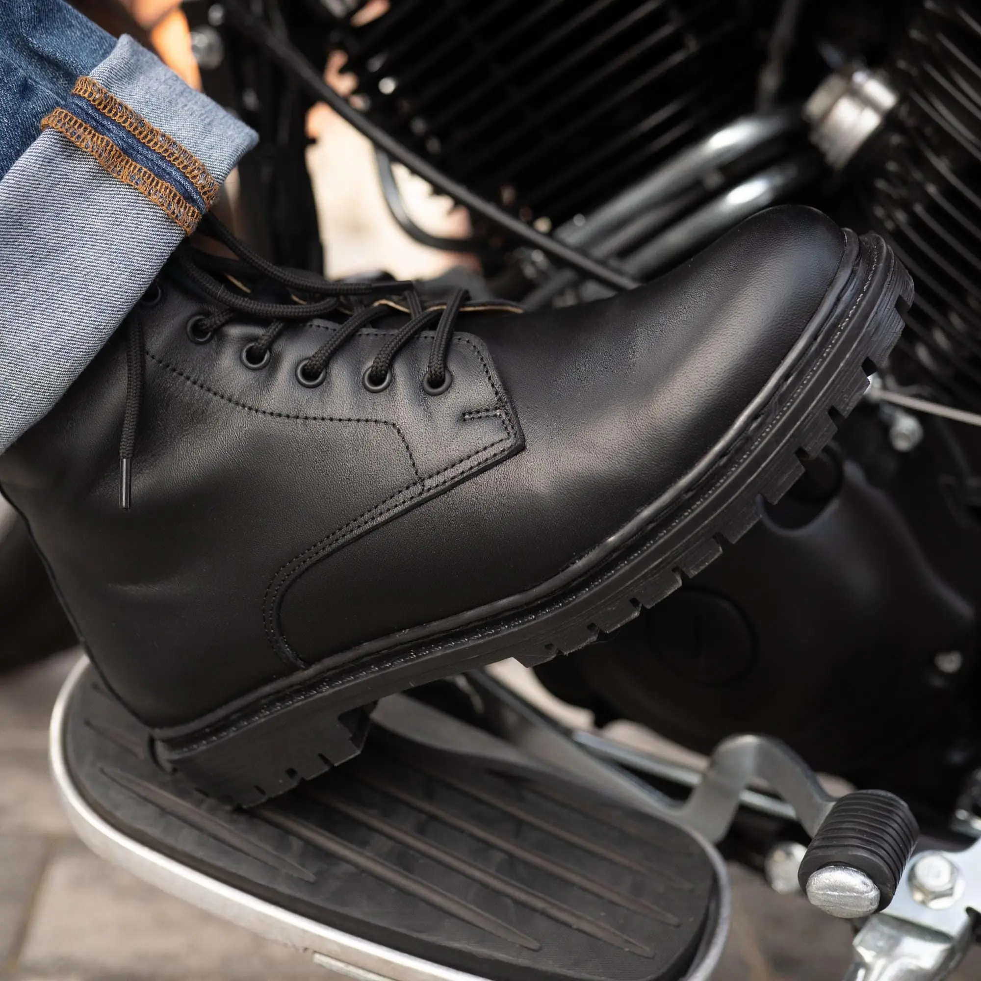 Vintage Black And Brown Leather Boots Men S