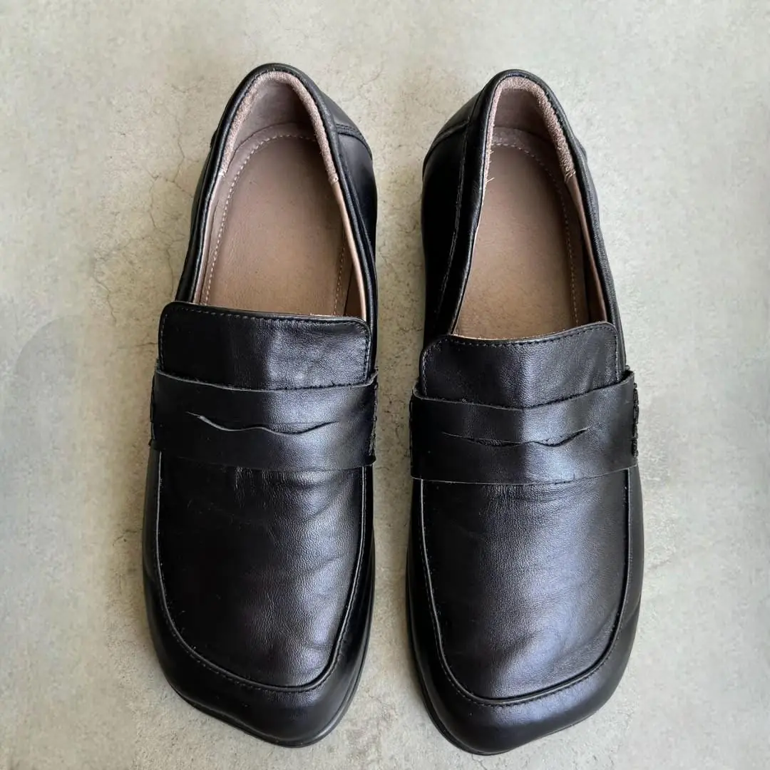 Women S Leather Suede Loafers Handmade Anatomical Flats